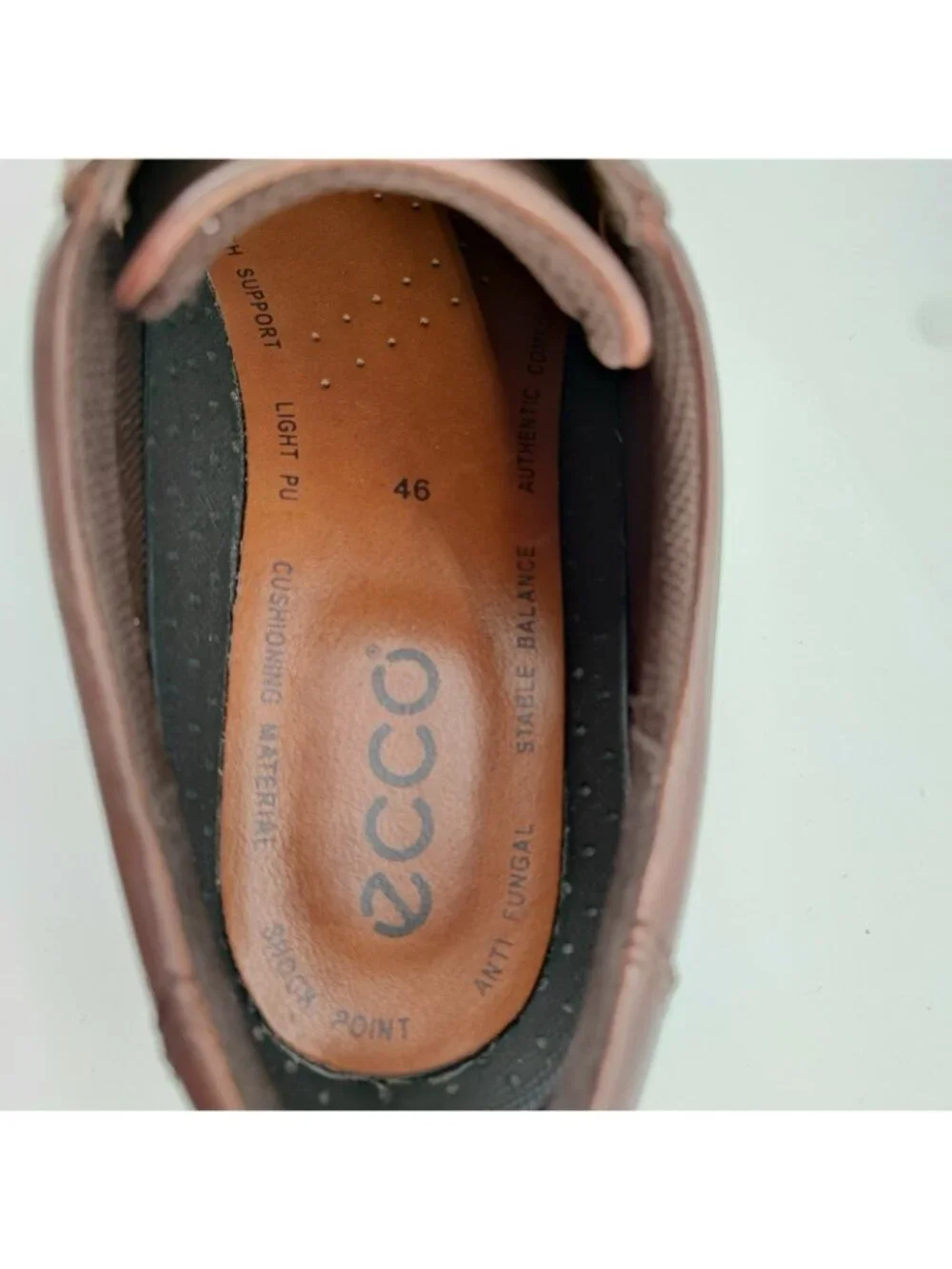 ECCO Helsinki 2 Men's Size 12 US Brown Leather Derby Dress Shoes Oxfords